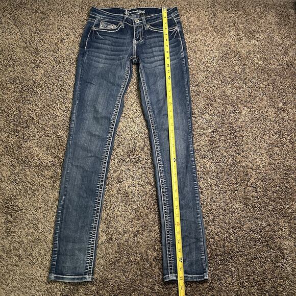 Soundgirl Skinny Jeans With Beautiful Stitching/ Embellishments - Size 3 - Picture 12 of 16